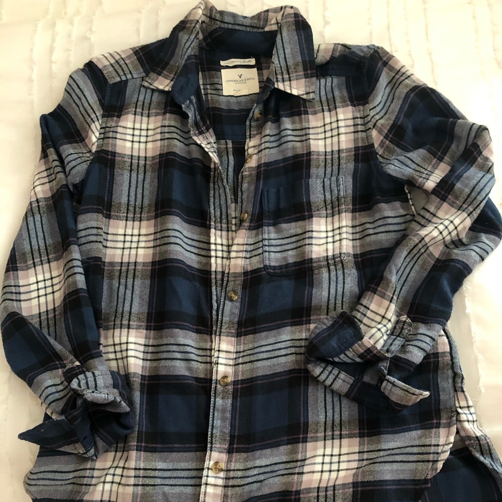 Blue and White Flannel